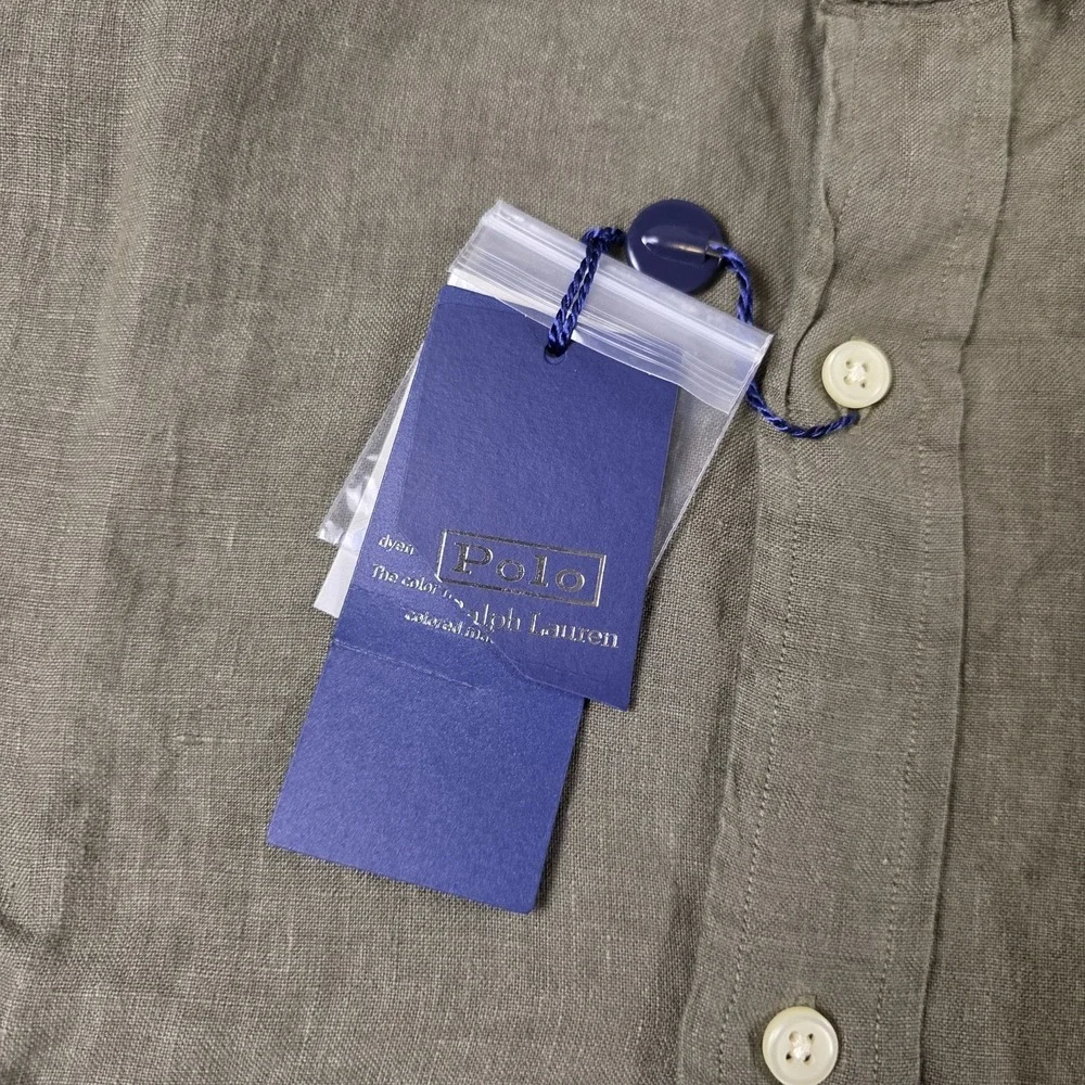 Polo Ralph Lauren Classic Linen Shirt‎ Mens XXL Beach Resort Vacation Boracay